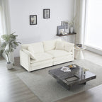 Canapé double moderne en tissu avec 4 coussins