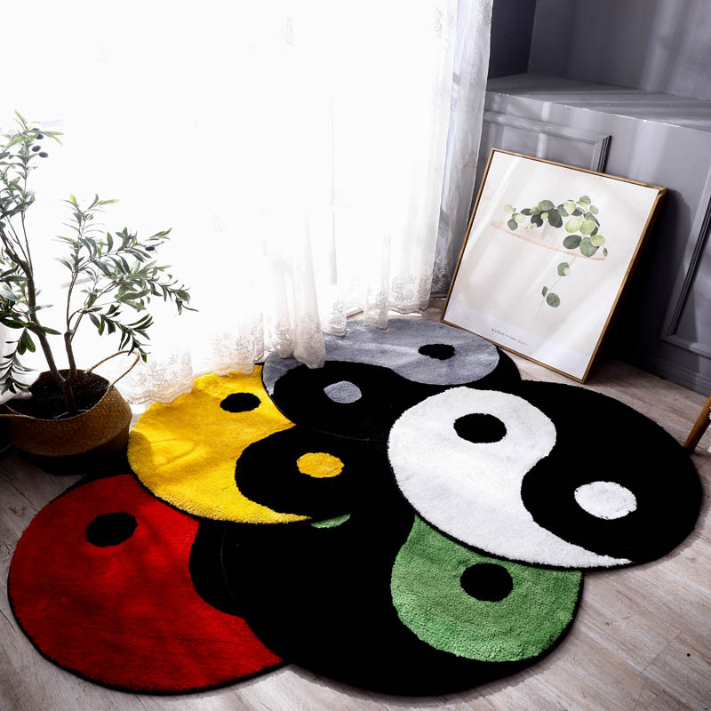 Tapis de Tai Chi Bagua rond sur mesure pour chambre et salle de bain