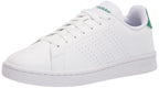 Chaussure de racquetball adidas Advantage pour homme, blanche/blanche/verte, pointure 14