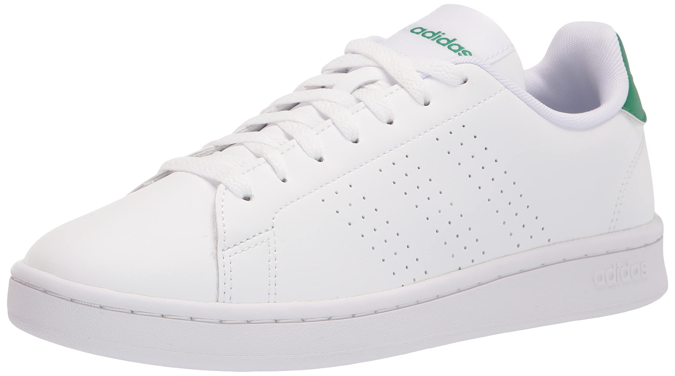 Chaussure de racquetball adidas Advantage pour homme, blanche/blanche/verte, pointure 14