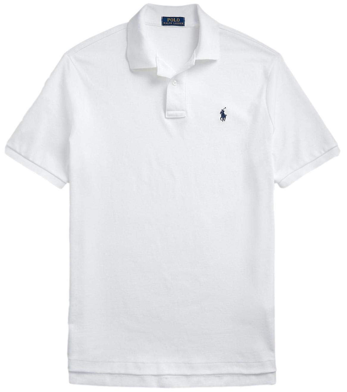 Polo Ralph Lauren pour homme grandes tailles, manches courtes, toucher doux (taille 2X, blanc)