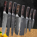 Ensemble de couteaux de cuisine style Damas