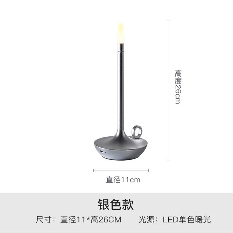 Lampe de table LED moderne et minimaliste style vintage à bougie