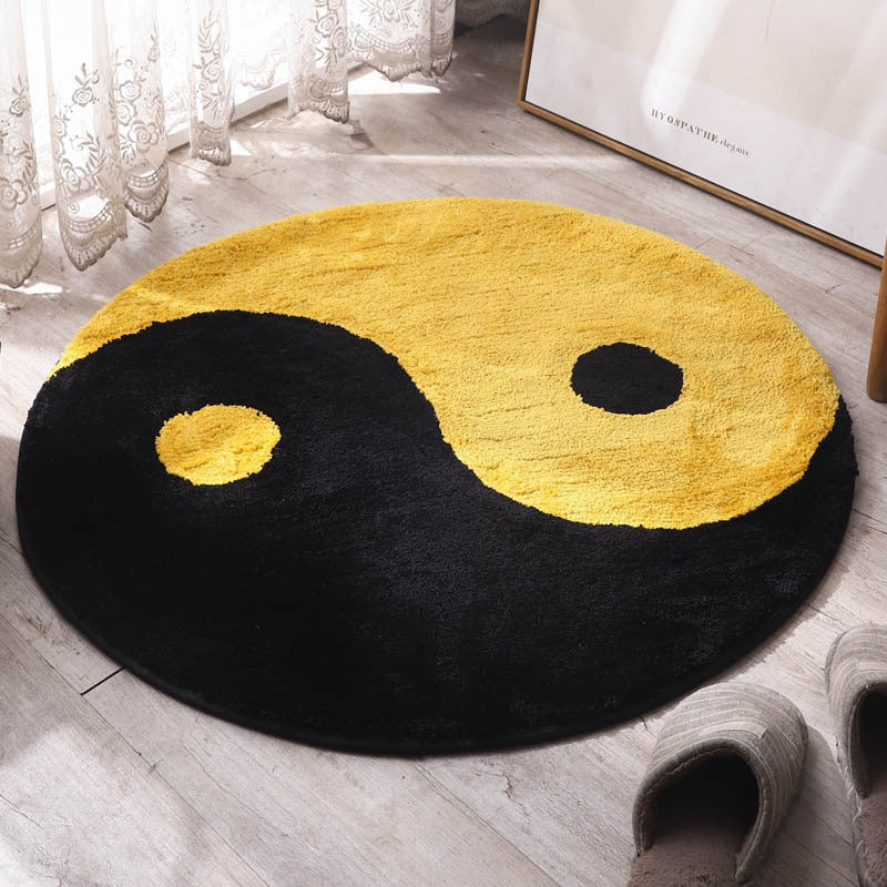 Tapis de Tai Chi Bagua rond sur mesure pour chambre et salle de bain