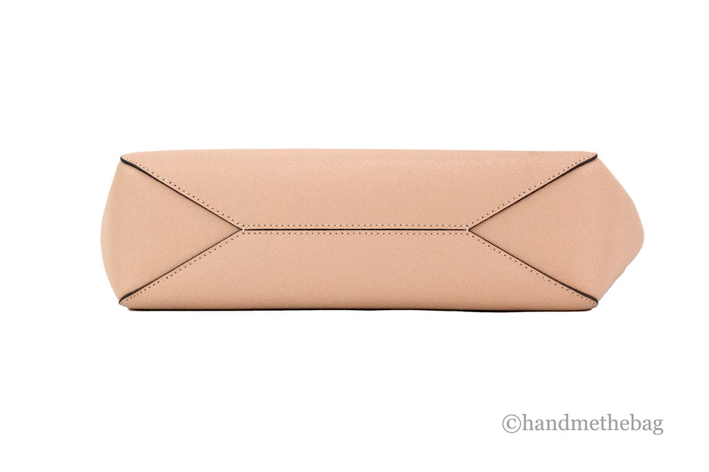Sac cabas Tory Burch Emerson petit modèle en cuir clair couleur reine-des-prés