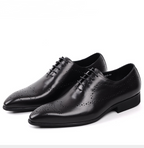 Chaussures habillées brogues en cuir pour homme - Style vintage