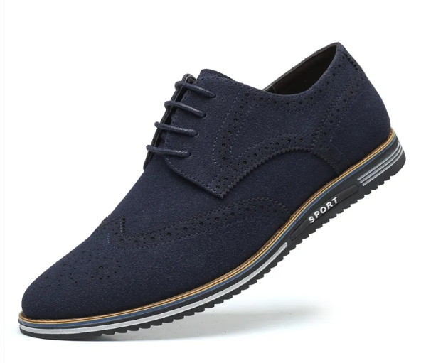 Chaussures britanniques basses en cuir suédé givré pour hommes