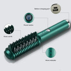 Peigne électrique double usage pour boucler et lisser les cheveux
