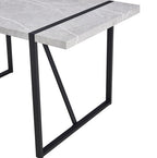 Table de salle à manger moderne, table de cuisine de 140 cm pour 4 personnes, table rectangulaire pour salle à manger, bureau, salon, montage facile.