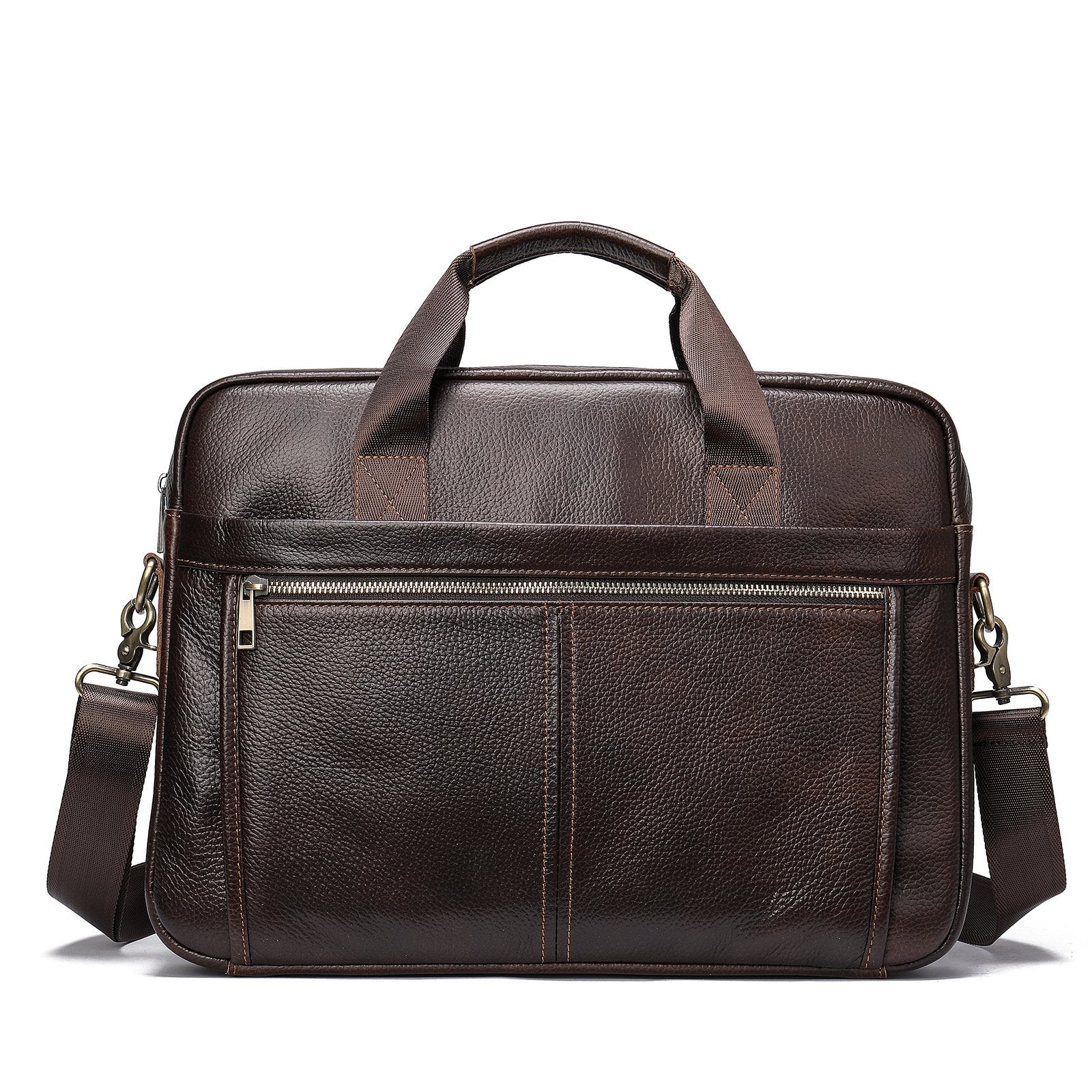 Porte-documents pour ordinateur portable en cuir de vachette pour homme