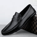 Chaussures de conduite britanniques pour hommes en cuir de vachette multicouche