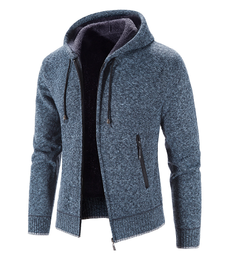 Gilet cardigan à capuche décontracté pour homme
