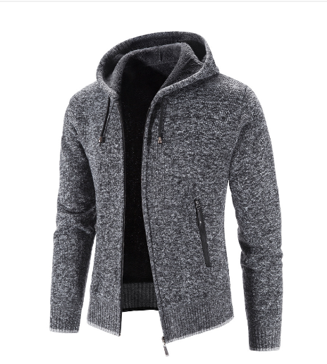 Gilet cardigan à capuche décontracté pour homme