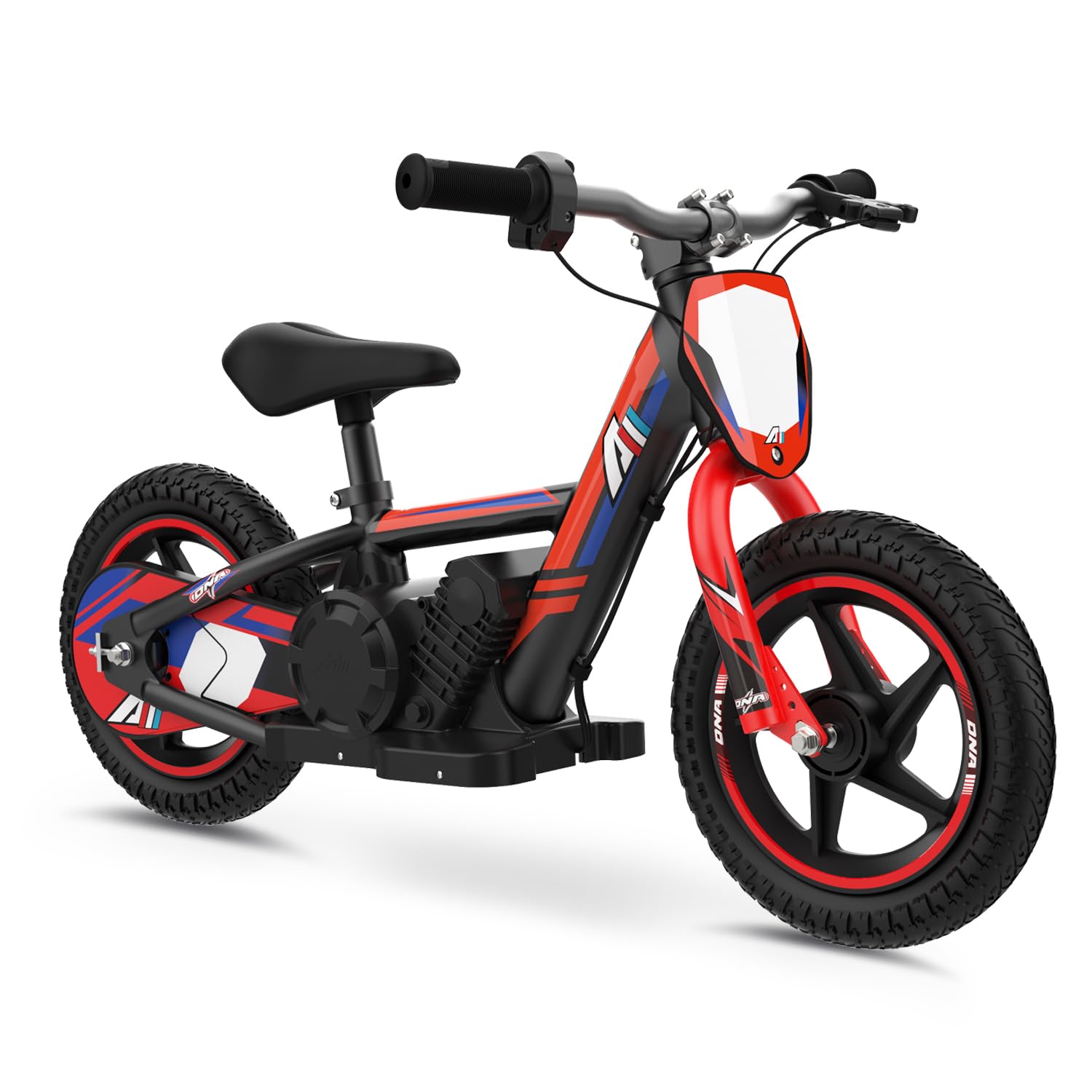 Moto électrique tout-terrain légère pour enfants, 170/340 W, vitesse maximale de 16/19 km/h, batterie amovible 24 V, double frein à main, draisienne électrique pour les 3-6 ans et les 5-12 ans.