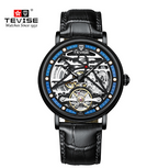Montre Glenn Genuine pour homme, automatique, mécanique creuse