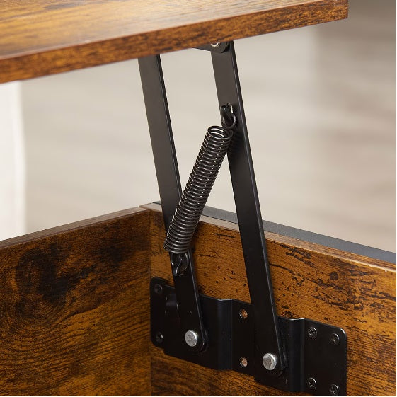 Table basse réglable en hauteur, table basse multifonctionnelle avec compartiments cachés, table à manger moderne réglable en hauteur