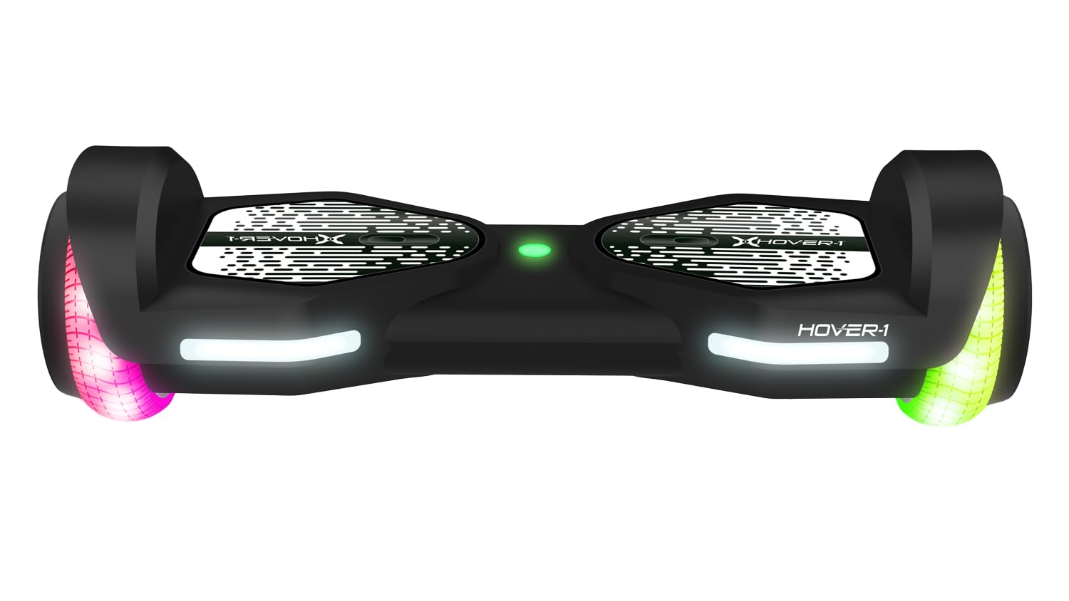 Hoverboard Hover-1 All-Star 2.0 : vitesse maximale de 11 km/h, autonomie de 11 km, double moteur de 200 W, recharge en 5 heures, poids maximal de 100 kg, roues et phares à LED, équilibrage automatique.
