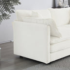 Canapé double moderne en tissu avec 4 coussins