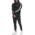 Ensemble de survêtement de sport à capuche zippé pour homme