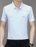 Chemise d'été pour homme à manches courtes, sans coutures, style business.