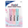 Surligneurs pastel avec clip de poche (paquet de 3)