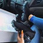 Baskets violettes 2021 pour femmes, chaussures décontractées en maille avec coussin d'air, plates