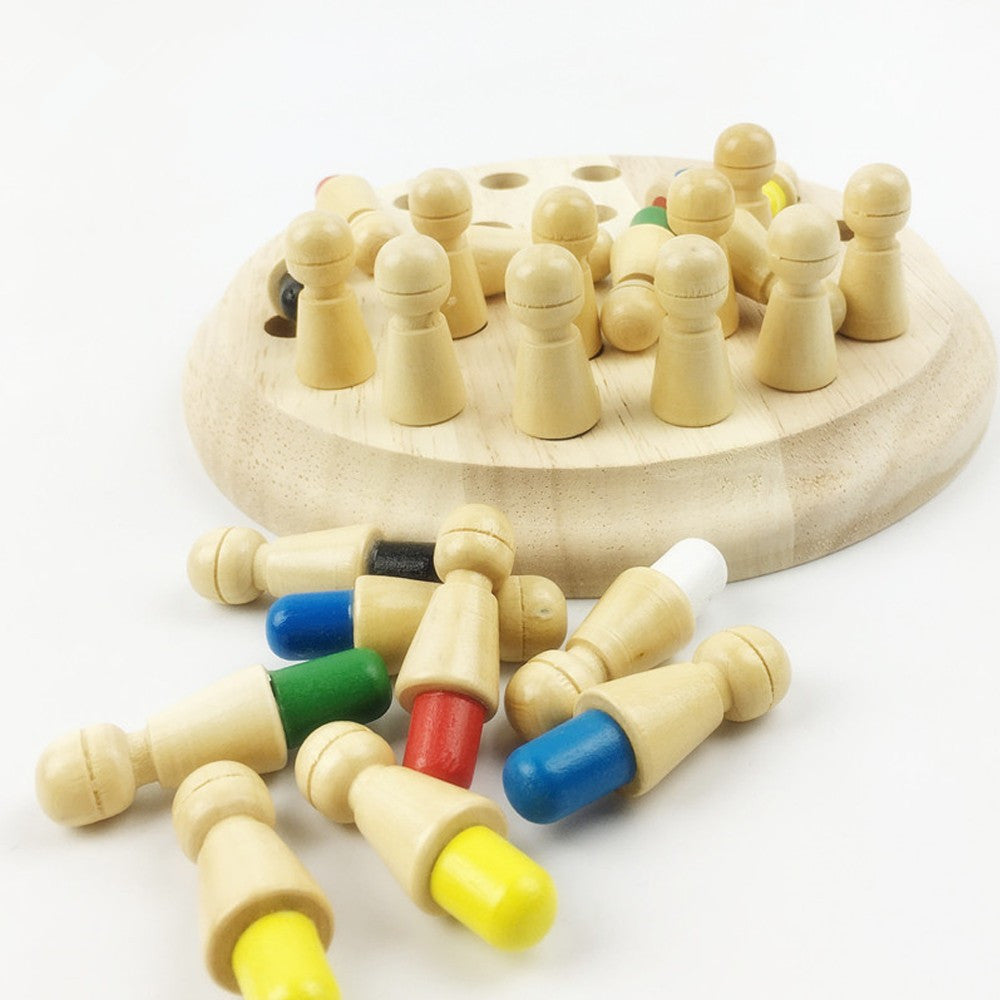 Jeu de mémoire en bois pour les échecs