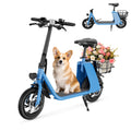 Trottinette électrique WINDHORSE Peak 680W avec siège, autonomie de 32 km, pliable, pour adultes, charge maximale de 136 kg, avec panier, vitesse maximale de 32 km/h, pneus de 32 cm (bleu).