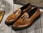 Chaussures habillées brogues en cuir pour homme, motif crocodile