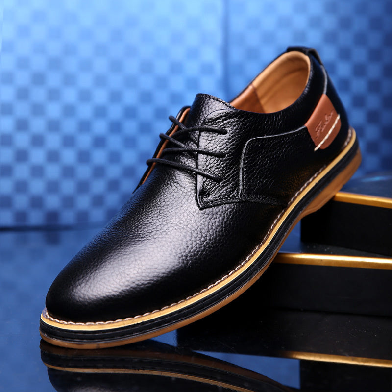 Chaussures habillées décontractées en cuir pour hommes - Style britannique