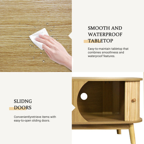 Meuble TV en rotin pour téléviseurs jusqu'à 75 pouces, style ferme moderne, console multimédia avec pieds en bois massif, meuble TV pour salon ou home cinéma.