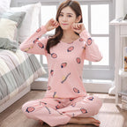 Ensemble pyjama à manches longues pour femme au design mignon