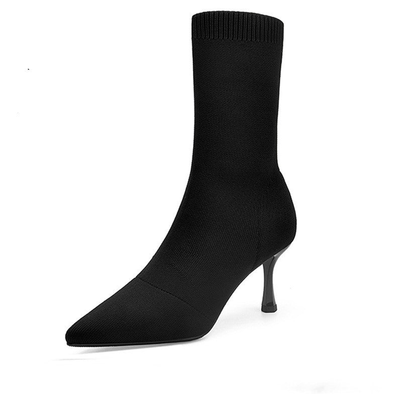 bottes à talons hauts d'hiver pour femmes