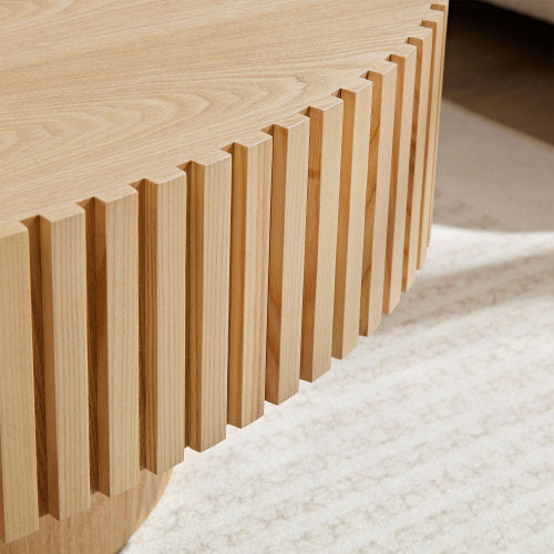 Table basse moderne en forme de tambour, fabriquée à la main