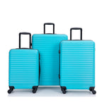 Ensemble de 3 valises rigides Travelhouse, légères et à roulettes multidirectionnelles, avec serrure TSA.