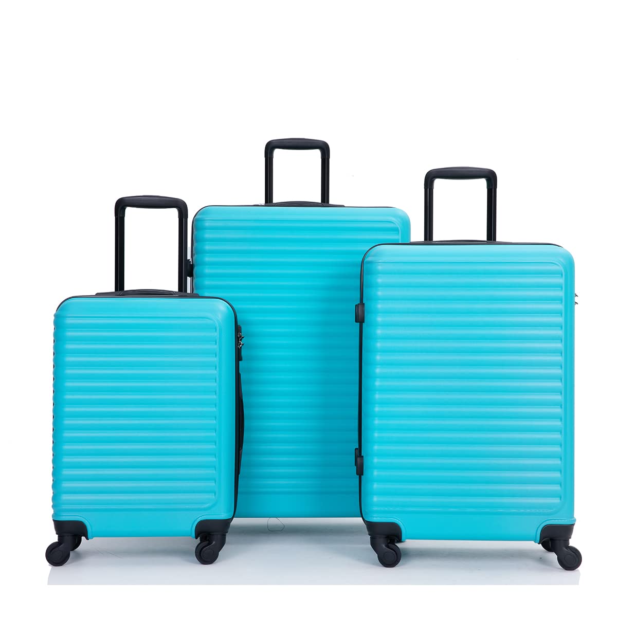 Ensemble de 3 valises rigides Travelhouse, légères et à roulettes multidirectionnelles, avec serrure TSA.