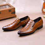 Chaussures habillées pour homme à motif crocodile - Style business décontracté