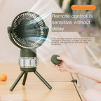 Nouveau ventilateur de camping portable avec lampe et télécommande