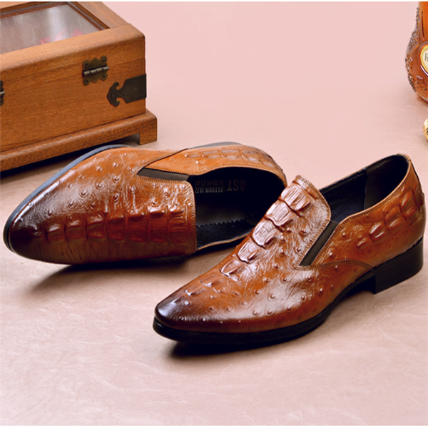 Chaussures habillées pour homme à motif crocodile - Style business décontracté