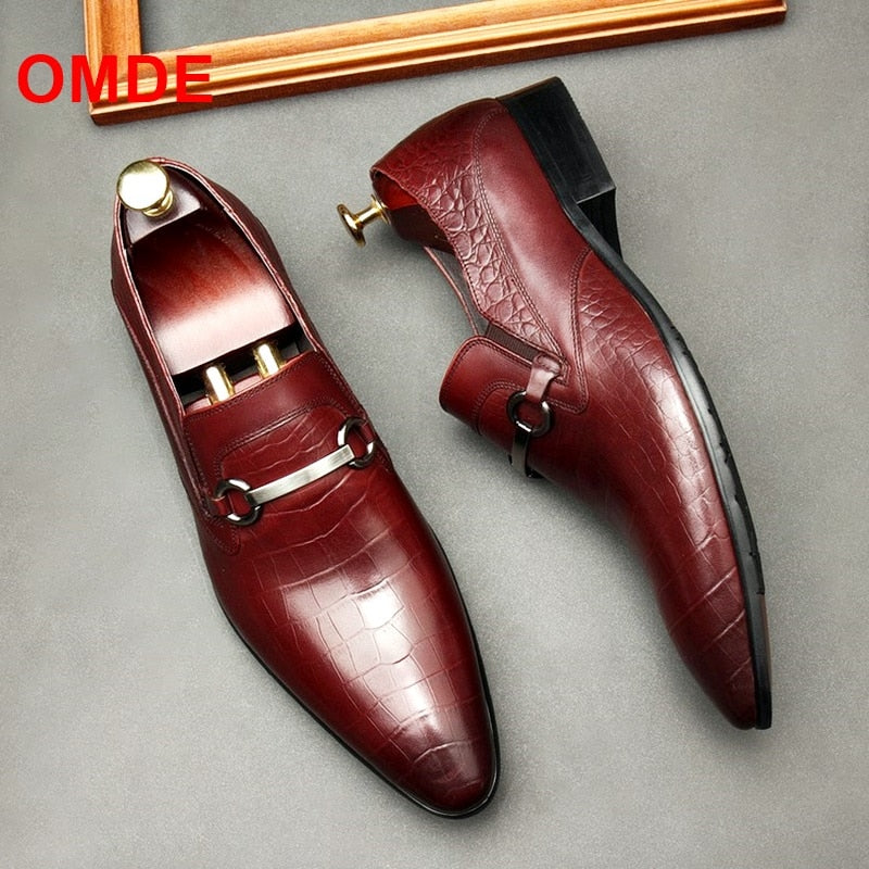 Chaussures habillées pour hommes en cuir de vachette pleine fleur