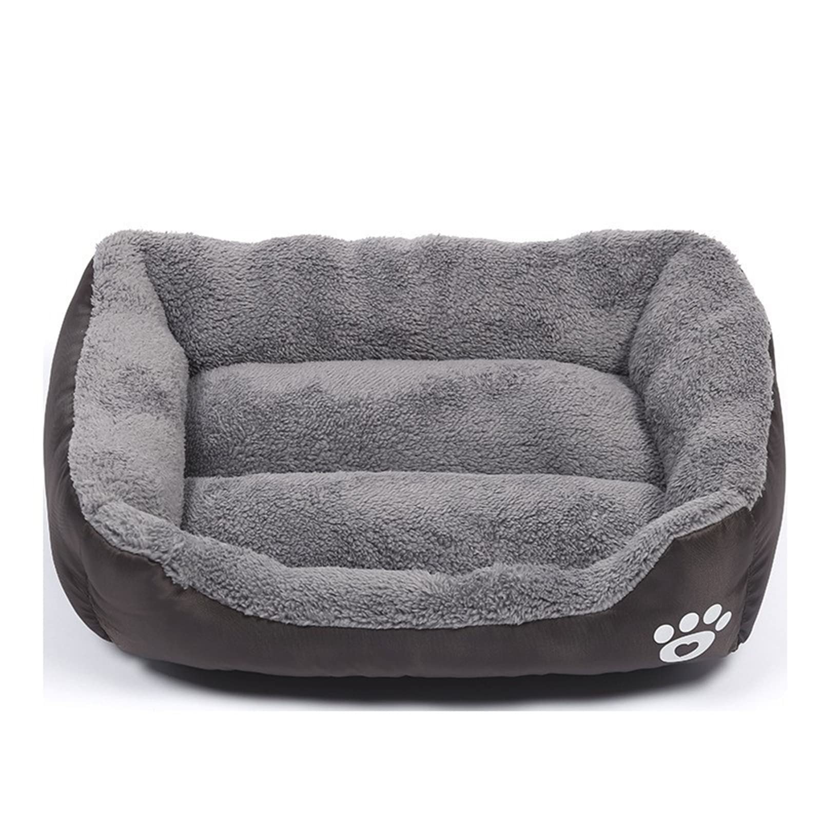 Panier pour chats et chiens de petite, moyenne et grande taille, lavable, rectangulaire, couleur café, taille 3XL