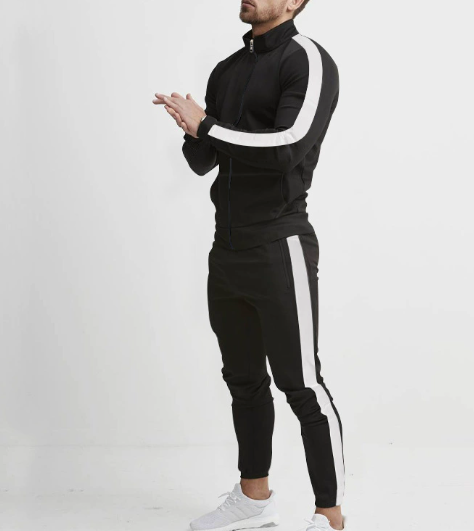 Ensemble de survêtement de sport à capuche zippé pour homme