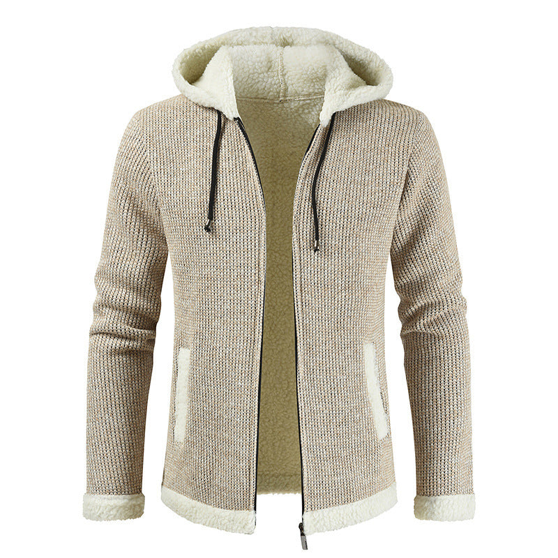 Gilet cardigan à capuche décontracté pour homme