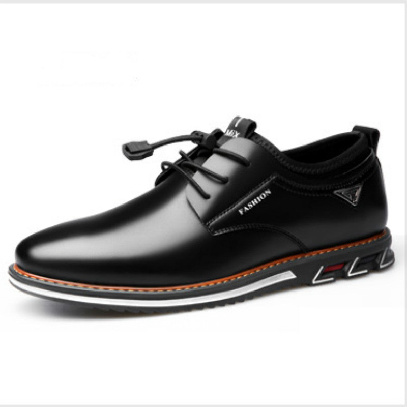 Chaussures basses décontractées en cuir pour hommes, style britannique tendance