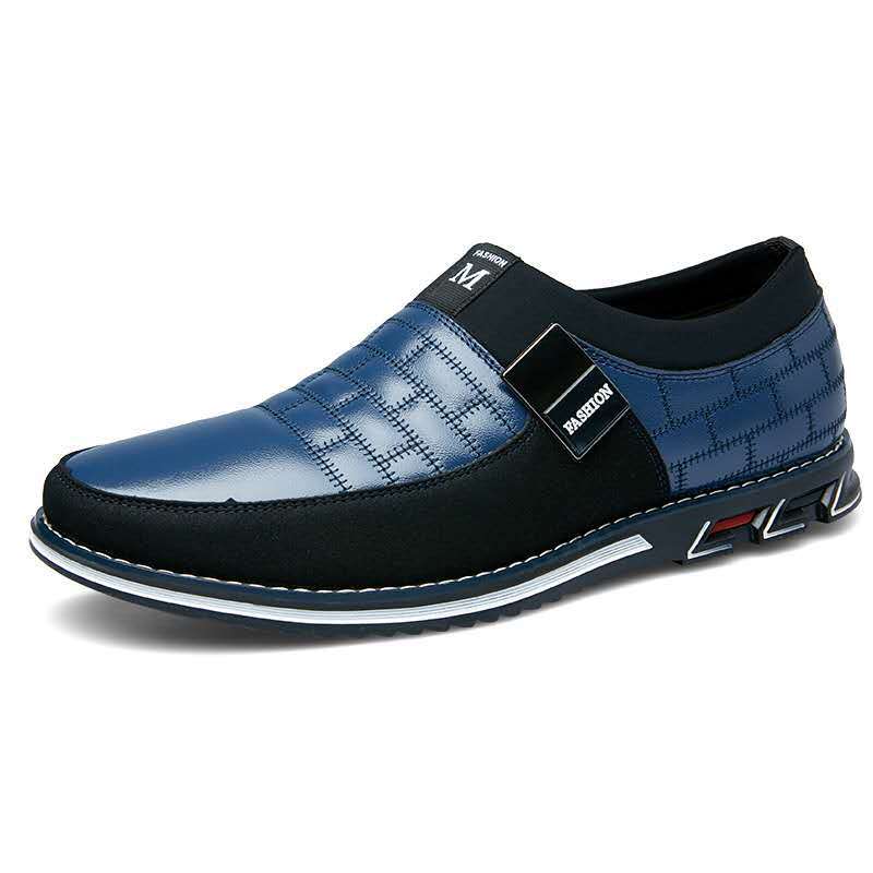 Chaussures décontractées en cuir pour hommes, grandes pointures - Tendance britannique