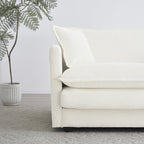 Canapé double moderne en tissu avec 4 coussins