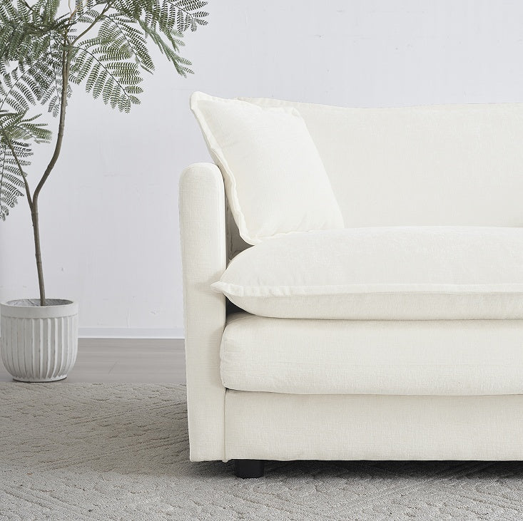 Canapé double moderne en tissu avec 4 coussins