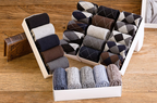 Chaussettes mi-mollet d'hiver pour hommes en coton épais et chaud avec laine