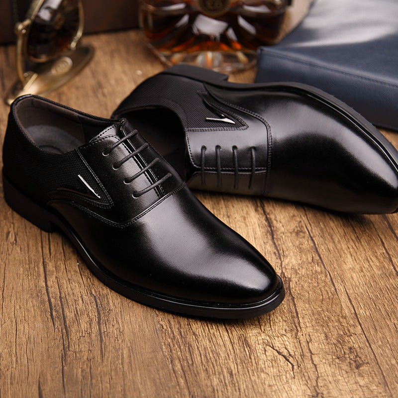 Chaussures pointues en cuir de style anglais