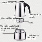 Cafetière italienne Moka en acier inoxydable